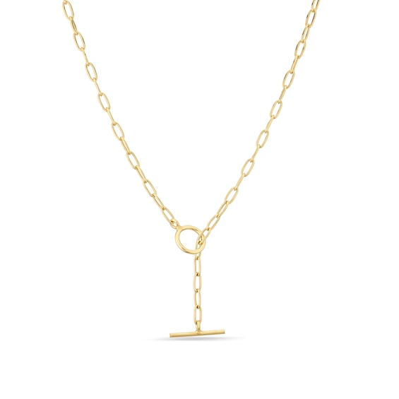 HS Edit ESSENTIALS Sterling Silver Yellow Gold Plated T Bar Chain Necklace