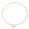 Thumbnail Image 1 of Sterling Silver Yellow Gold Plated T Bar Chain Bracelet