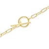 Thumbnail Image 3 of Sterling Silver Yellow Gold Plated T Bar Chain Bracelet