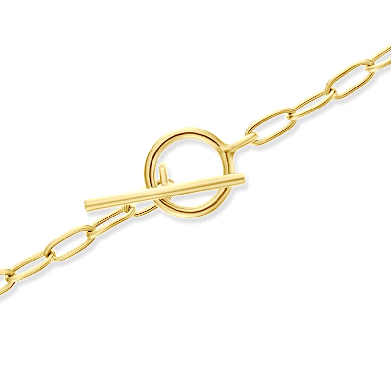Main Image 3 of Sterling Silver Yellow Gold Plated T Bar Chain Bracelet