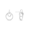 Thumbnail Image 1 of Sterling Silver Double Circle Link Stud Earrings