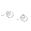 Thumbnail Image 2 of Sterling Silver Double Circle Link Stud Earrings