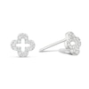 Thumbnail Image 1 of Sterling Silver Cubic Zirconia Clover Stud Earrings