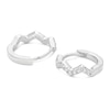 Thumbnail Image 2 of Sterling Silver Cubic Zirconia Zig Zag Huggie Hoop Earrings