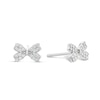 Thumbnail Image 1 of Sterling Silver Cubic Zirconia Bow Stud Earrings
