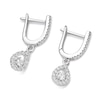 Thumbnail Image 2 of Sterling Silver Cubic Zirconia Pear Shape Drop Hoop Earrings