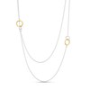 Thumbnail Image 1 of Sterling Silver & Yellow Gold Plated Linked Circle Layered Necklace