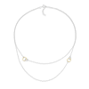 Thumbnail Image 2 of Sterling Silver & Yellow Gold Plated Linked Circle Layered Necklace