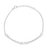 Thumbnail Image 1 of Sterling Silver Cubic Zirconia Double Heart Infinity Bracelet
