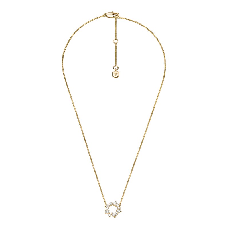 Main Image 2 of Fossil Women's Ellis Mixed Shapes Gold Tone Brass Pendant Necklace