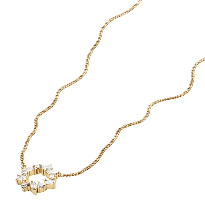 Main Image 3 of Fossil Women's Ellis Mixed Shapes Gold Tone Brass Pendant Necklace