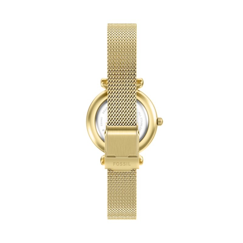 Main Image 5 of Fossil Women's Carlie Three Hand Mother of Pearl Dial Golden Stainless Steel Bracelet Watch