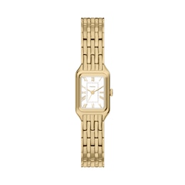 Fossil Women's Raquel Three Hand White Dial Golden Stainless Steel Bracelet Watch