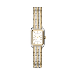 Fossil Women's Raquel Three Hand White Dial Two Tone Stainless Steel Bracelet Watch