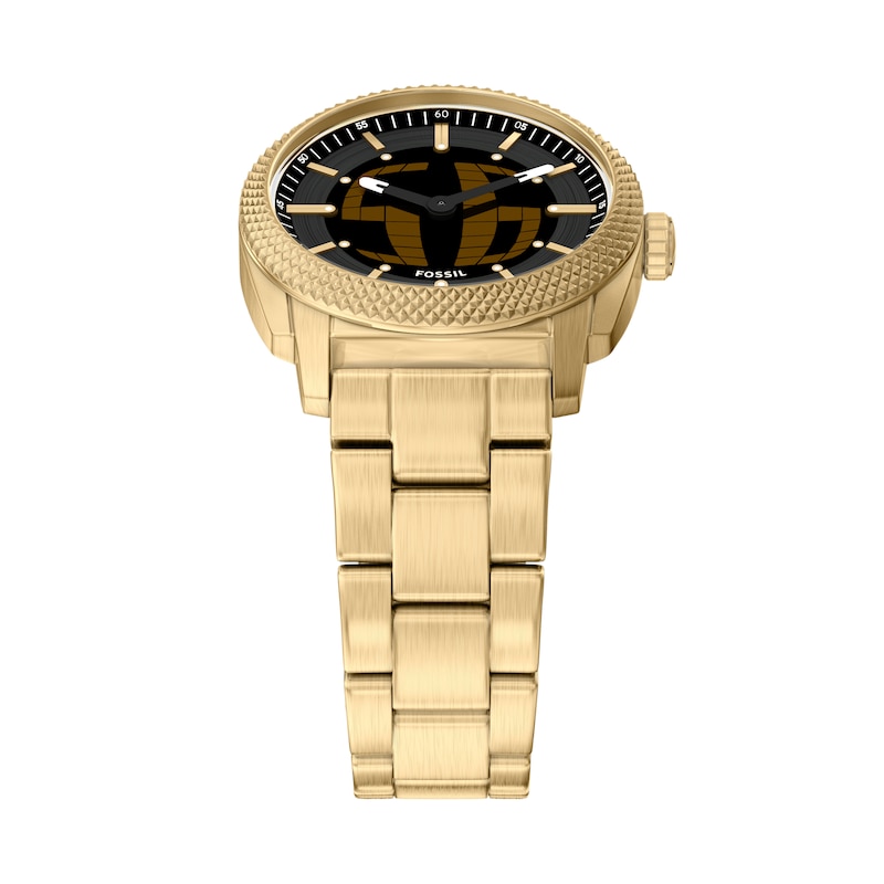 Main Image 2 of Fossil Men's Machine Big Tic Black Dial Golden Stainless Steel Bracelet Watch