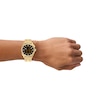 Thumbnail Image 7 of Fossil Men's Machine Big Tic Black Dial Golden Stainless Steel Bracelet Watch