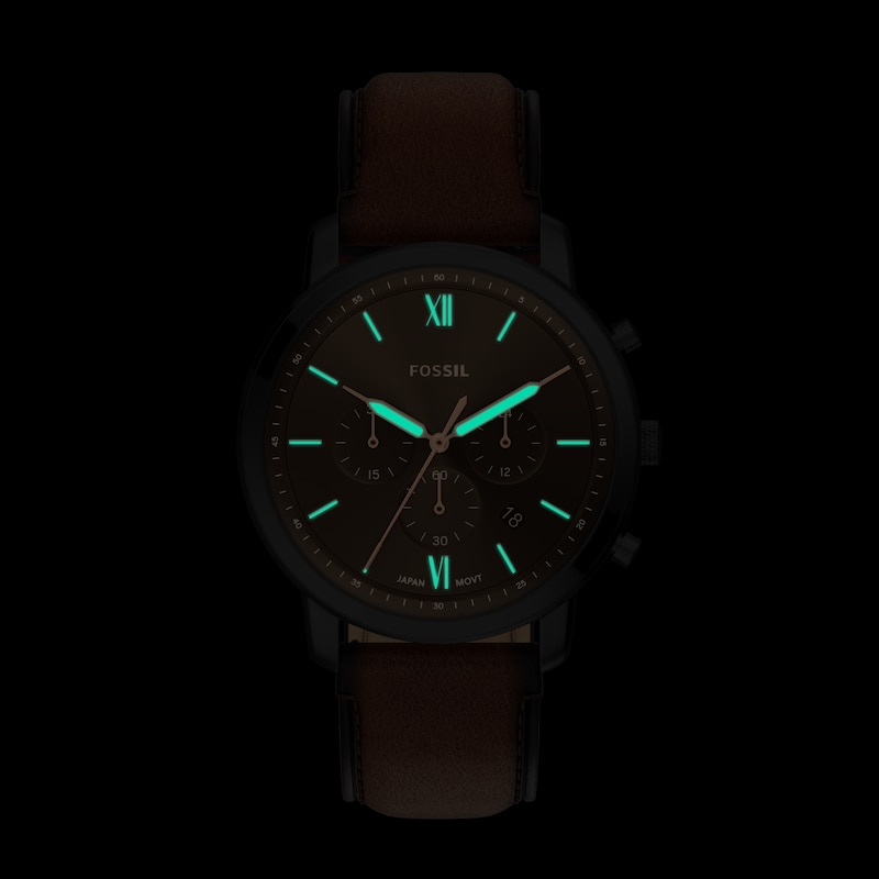 Main Image 4 of Fossil Men's Neutra Chronograph Black Dial Brown Leather Strap Watch