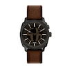 Thumbnail Image 1 of Fossil Men's Machine Big Tic Black Dial Brown Leather Strap Watch