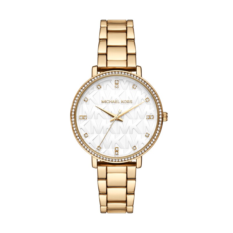 Main Image 1 of Michael Kors Pyper Three Hand White Dial Golden Stainless Steel Bracelet Watch