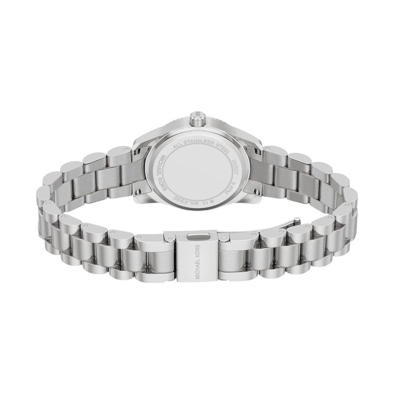 Main Image 6 of Michael Kors Women's Lexington Three Hand Pink Dial Silver Tone Stainless Steel Bracelet Watch