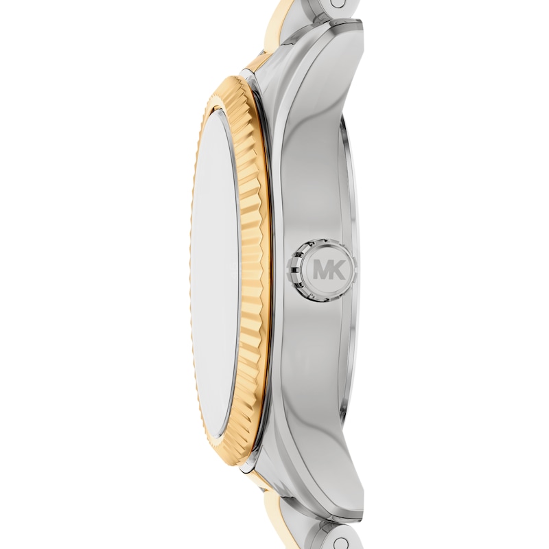 Main Image 4 of Michael Kors Women's Lexington Three Hand Blue Dial Two Tone Stainless Steel Bracelet Watch