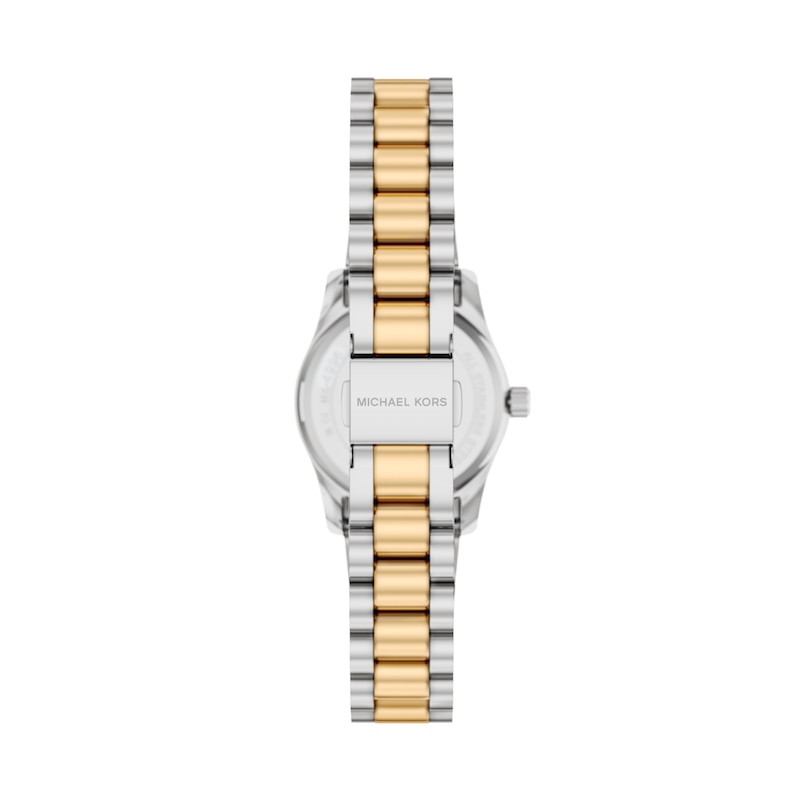 Main Image 5 of Michael Kors Women's Lexington Three Hand Blue Dial Two Tone Stainless Steel Bracelet Watch
