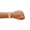 Thumbnail Image 6 of Michael Kors Women's Lexington Three Hand Blue Dial Two Tone Stainless Steel Bracelet Watch