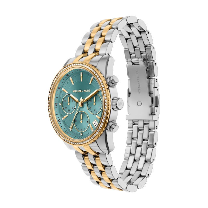 Main Image 3 of Michael Kors Women's Bryant Chronograph Blue Dial Two Tone Stainless Steel Bracelet Watch