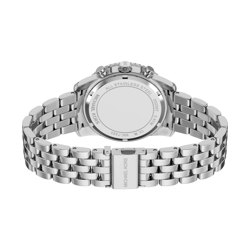Main Image 6 of Michael Kors Women's Bryant Chronograph Green Dial Silver Tone Stainless Steel Bracelet Watch