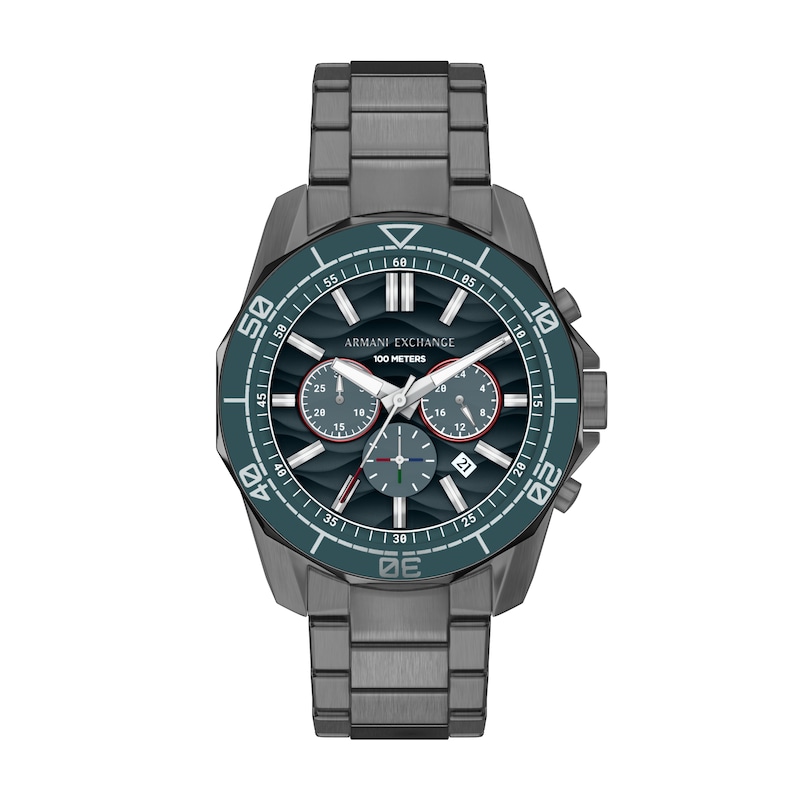 Main Image 1 of Armani Exchange Men's Chronograph Blue Dial Gunmetal Stainless Steel Bracelet Watch