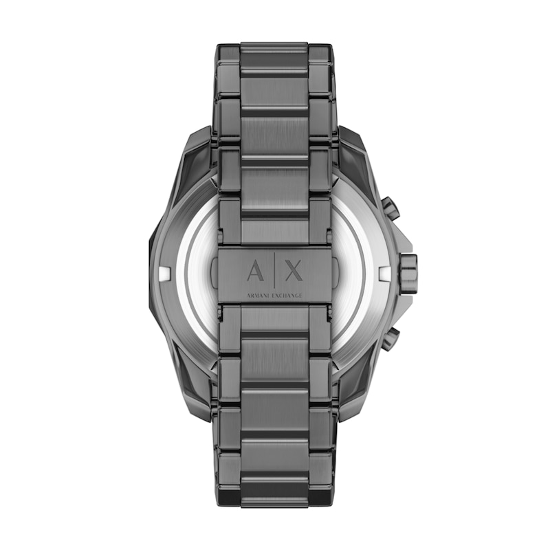Main Image 5 of Armani Exchange Men's Chronograph Blue Dial Gunmetal Stainless Steel Bracelet Watch