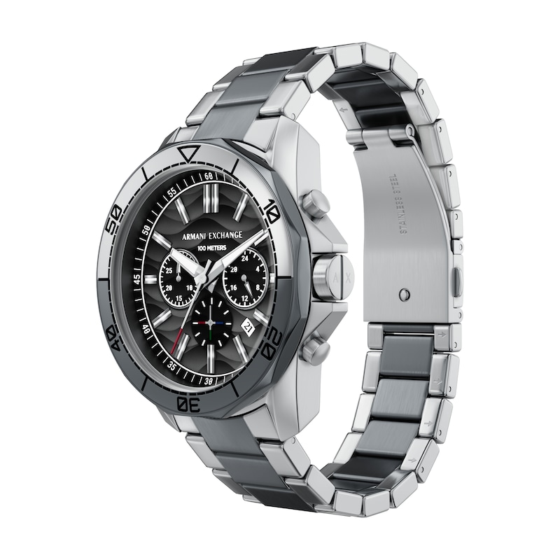 Main Image 2 of Armani Exchange Men's Chronograph Black Dial Two Tone Stainless Steel Bracelet Watch