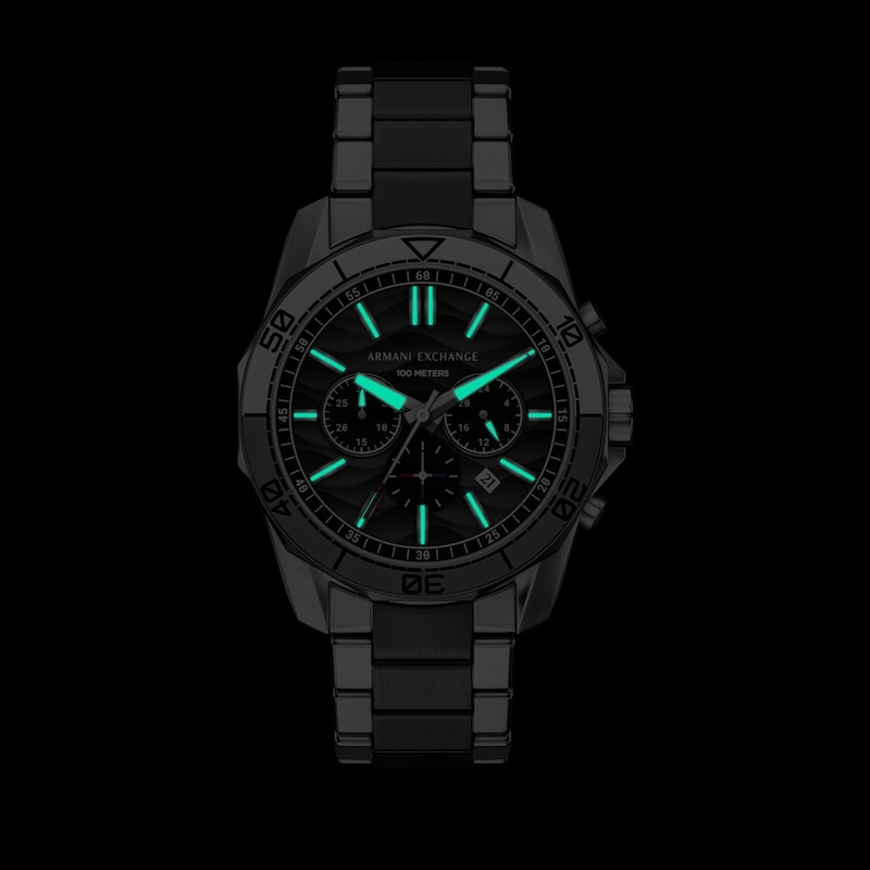 Main Image 4 of Armani Exchange Men's Chronograph Black Dial Two Tone Stainless Steel Bracelet Watch