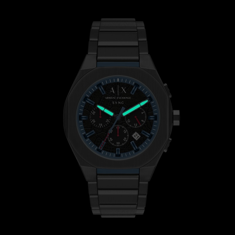 Main Image 4 of Armani Exchange Men's Sync Chronograph Black Dial Gunmetal Stainless Steel Bracelet Watch