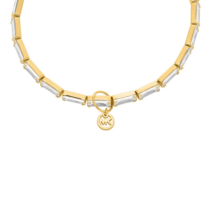Main Image 2 of Michael Kors Women's Baguette Stretch Gold Tone Tennis Bracelet