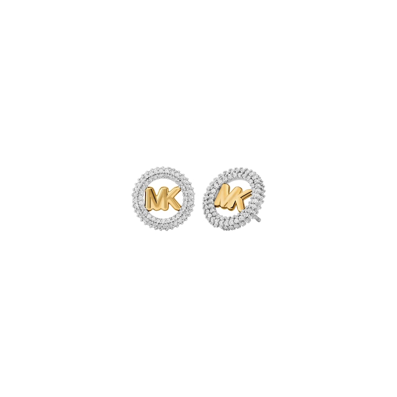 Main Image 1 of Michael Kors Women's Small Pavé Logo Stud Earrings