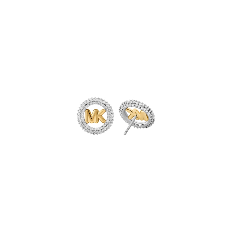 Main Image 2 of Michael Kors Women's Small Pavé Logo Stud Earrings