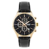 Thumbnail Image 1 of Sekonda Men's Endurance Dual Time Black Dial & Black Leather Strap Watch