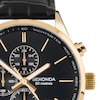 Thumbnail Image 2 of Sekonda Men's Endurance Dual Time Black Dial & Black Leather Strap Watch