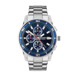 Sekonda Men's Midnight Chronograph Blue Dial Stainless Steel Bracelet Watch