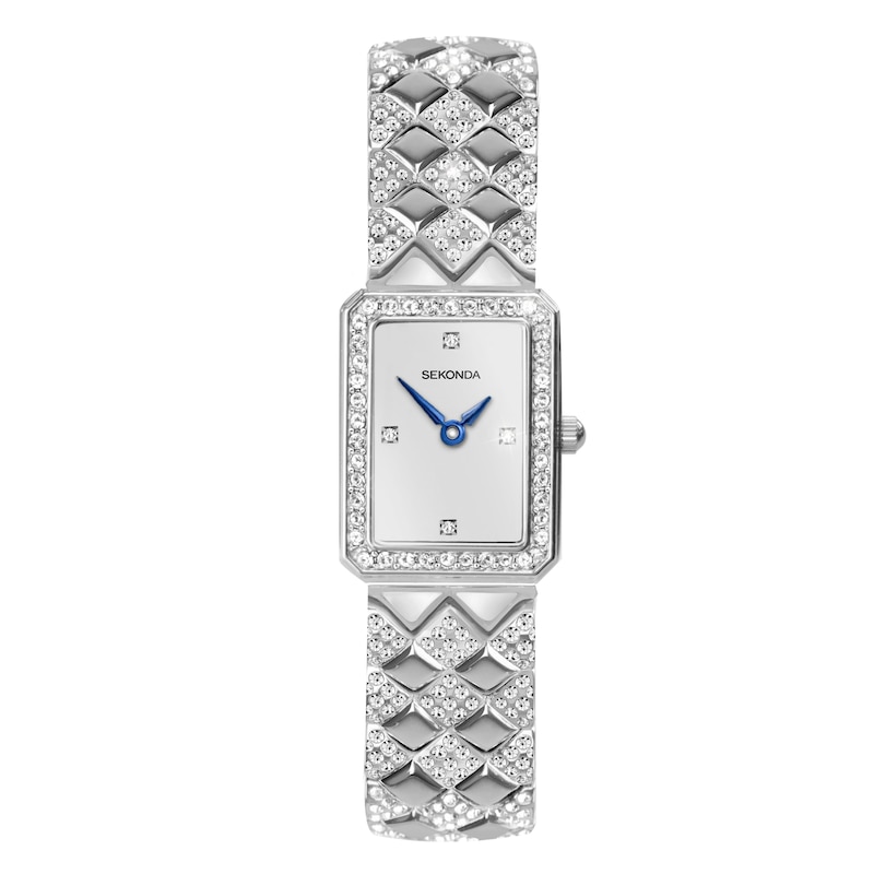 Main Image 1 of Sekonda Women's Sparkle Off-White Dial & Silver Tone Ion Plated Alloy Bracelet Watch
