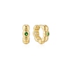 Thumbnail Image 1 of Ania Haie Tide Echo Gold Reversible Puffy Huggie Hoop Earrings