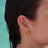 Thumbnail Image 2 of Ania Haie Tide Echo Gold Reversible Puffy Huggie Hoop Earrings