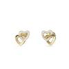 Thumbnail Image 1 of Guess Beloved Women's Heart Link Stud Earrings in Gold-Tone Steel
