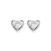Thumbnail Image 1 of Guess Beloved Women's Crystal Heart Stud Earrings in Silver-Tone Steel