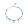 Thumbnail Image 1 of Guess Jaipur Splendor Women's Beaded Charm Bracelet with Green Crystals