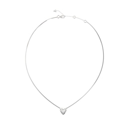 Guess Beloved Women's Crystal Heart Pendant Necklace in Gold-Tone