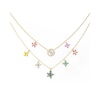 Thumbnail Image 1 of Guess Secret Garden Women's Multi-Color Floral Two-Row Necklace