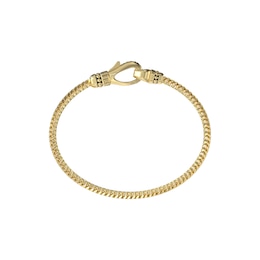 GUESS Gold Tone Squared Curb Chain Hook Bracelet