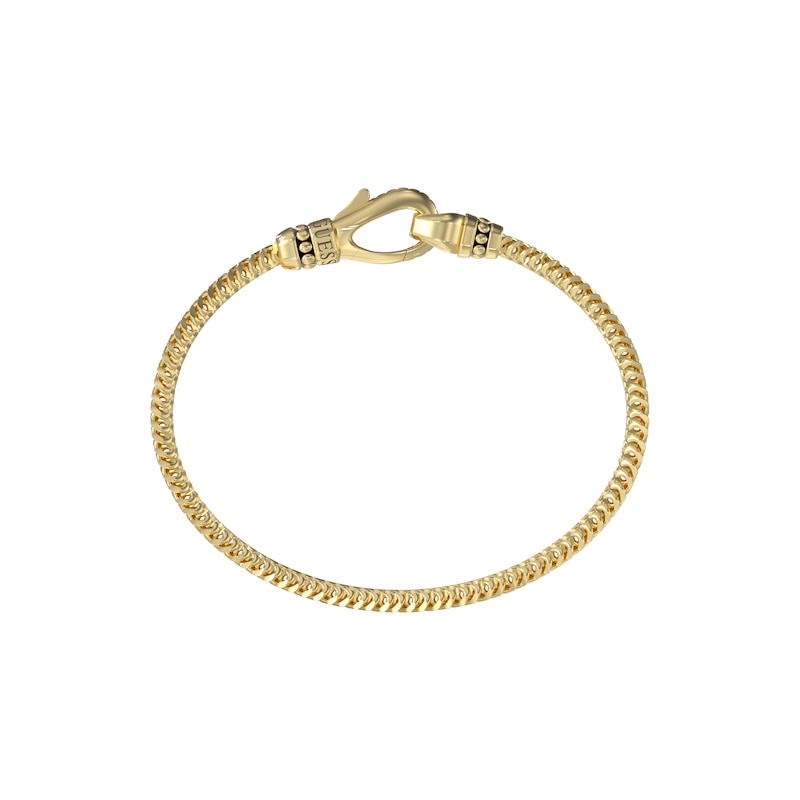 Main Image 1 of GUESS Gold Tone Squared Curb Chain Hook Bracelet